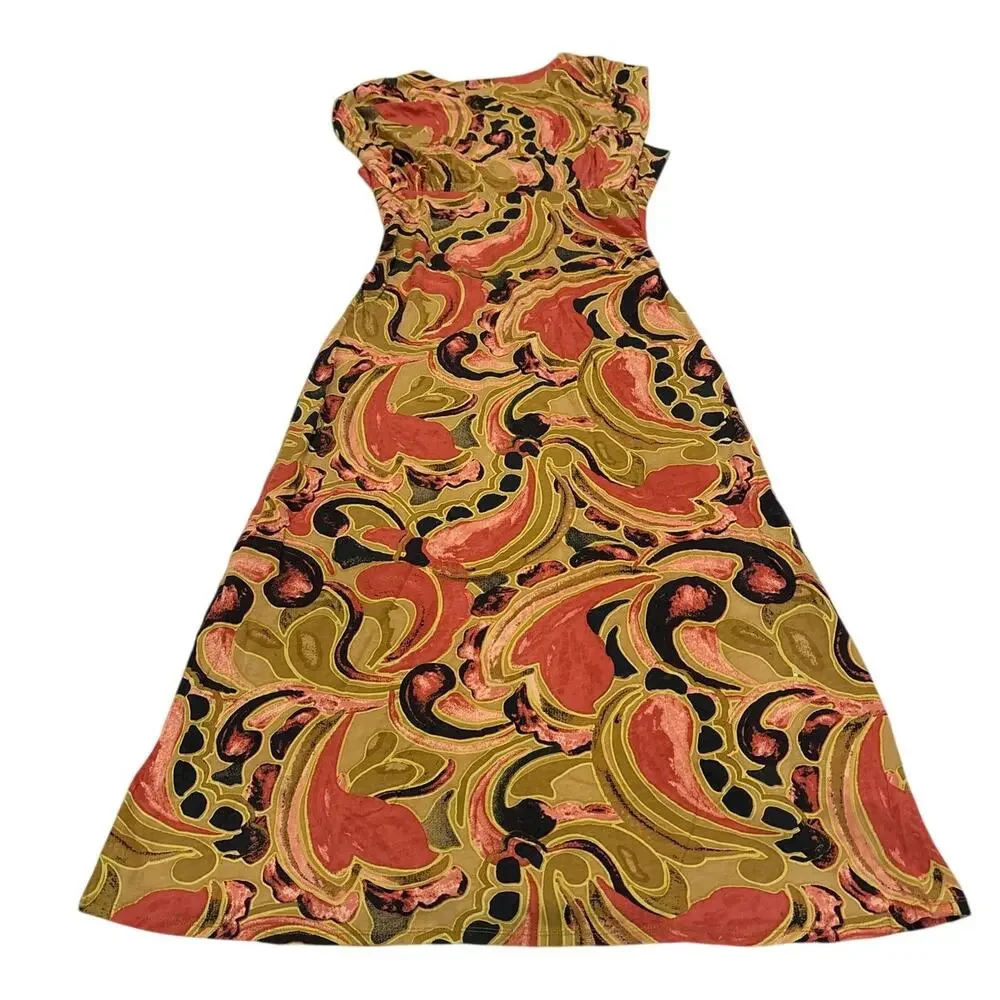 Cleobella Women Large Donna Paisley Organic Cotton Midi Dress Artsy Maximalist - Picture 4 of 10